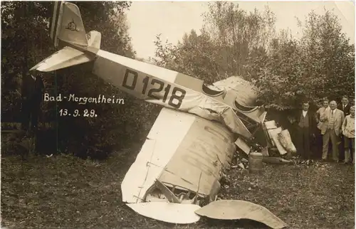 BAd Mergentheim - Flugzeug Absturz 1929 -706224