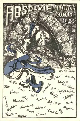 Traunstein - Absolvia Truna Minor 1935 - Studentika -706548