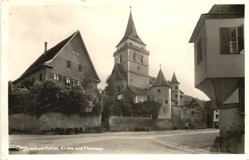 Grossachsenheim - Kirche und Pfarrhaus -706590