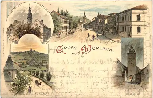 Gruss aus Durlach - Litho -706584
