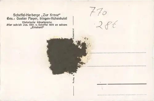 Singen-Hohentwiel - Scheffel Herberge Zur Krone -706750