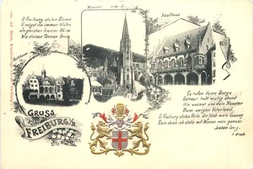 Gruss aus Freiburg - Prägekarte -706812