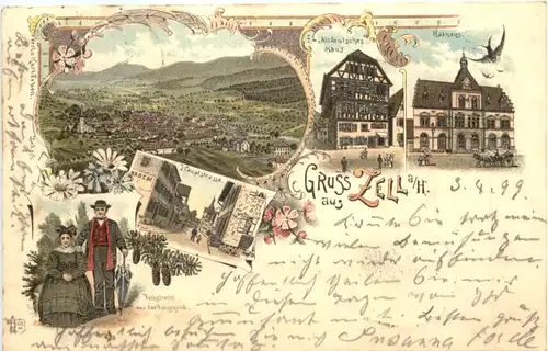 Gruss aus Zell am Hammersbach - Litho -706682