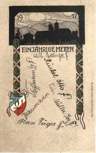 Metten - Einjähriges 1917 - Studentika -707330