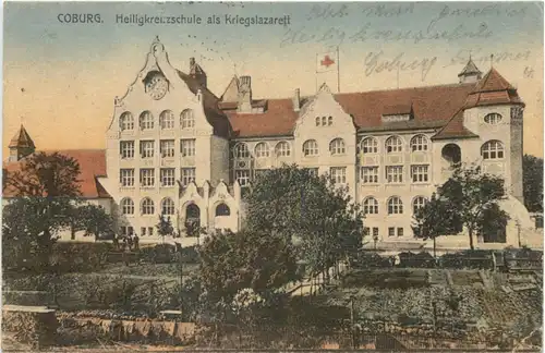 Coburg - Heiligkreuzschule als Kriegslazarett -707372
