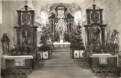 Pfarrkirche Engeltal im Weihnachtsschmuck 1954 -707408