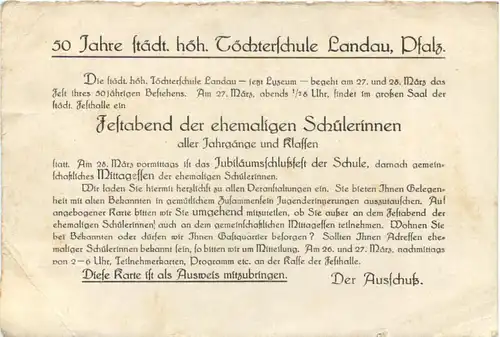 Landau - 50 Jahre höhere Töchterschule -707570