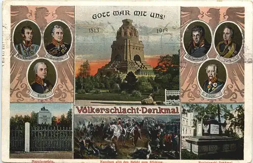 Leipzig - Völkerschlacht-Denkmal 1913 -707644