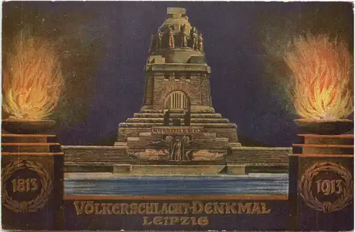 Leipzig - Völkerschlacht-Denkmal 1913 -707648
