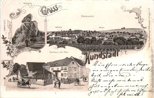 Gruss aus Hundstadt - Litho - Grävenwiesbach -707732