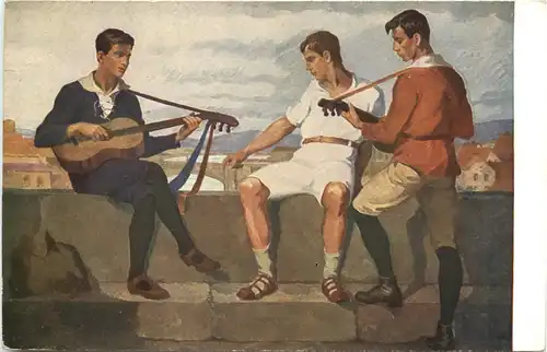 Künstler Ak Otto Höger - Wandervögel -707622