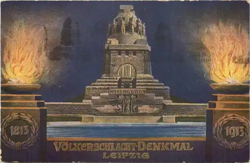Leipzig - Völkerschlacht-Denkmal 1913 -707646