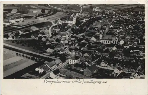 Langenlonsheim im Nahetal vom Flugzeug aus -707816