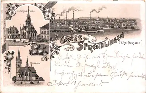 Gruss aus Sprendlingenn - Litho -707878