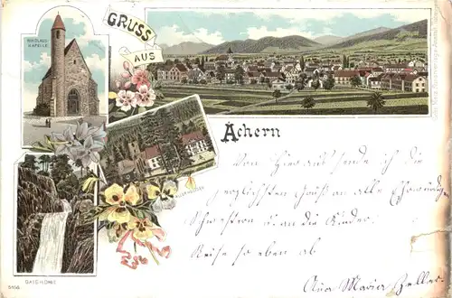 Gruss aus Achern - Litho -707908