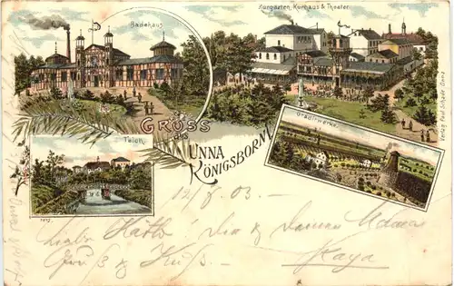 Gruss aus Unna Königsborn - Litho -707906