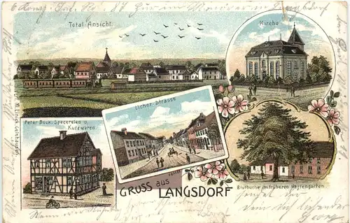 Gruss aus Langsdorf - Litho - Lich -707866