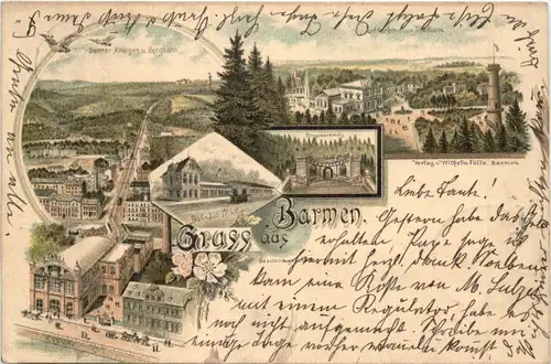 Gruss aus Barmen - Litho - Vorläufer 1894 -708012