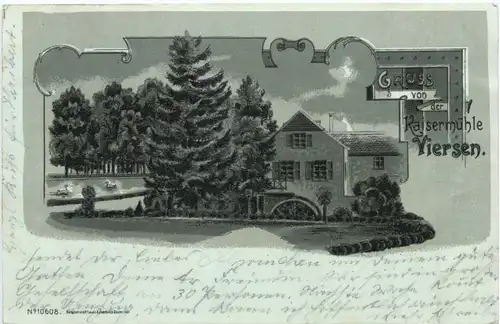 Gruss von der Kaisermühle Viersen - Litho -708070