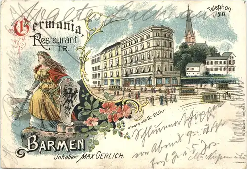 Barmen - Germania Restaurant - Litho -708004