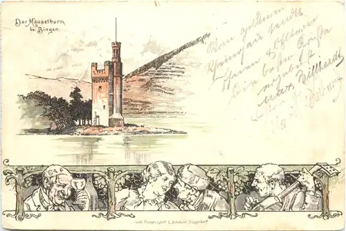 Der Mäuseturm bei Bingen - Litho -708568