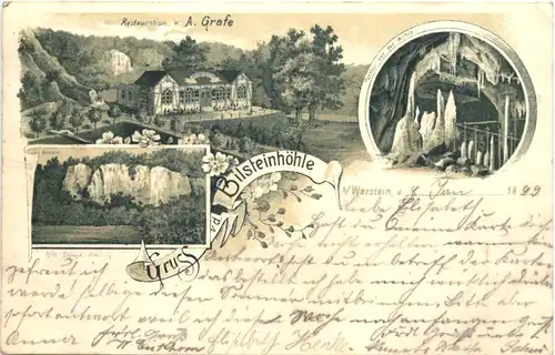 Gruss von der Bilsteinhöhle - Litho -708818