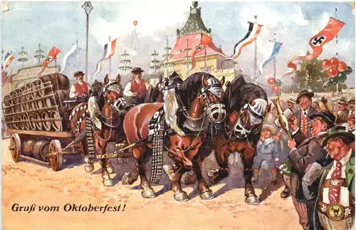 München - Gruss vom Oktoberfest - 3. Reich -708908