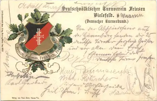 Bielefeld - Deutschvölkischer Turnverein Friesen - Litho -708816