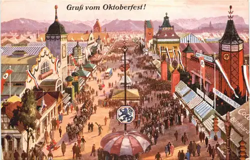 München - Gruss vom Oktoberfest 1933 - 3. Reich -708906