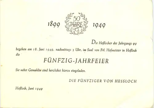 Hessloch - 50 Jahrfeier 1949 -709174