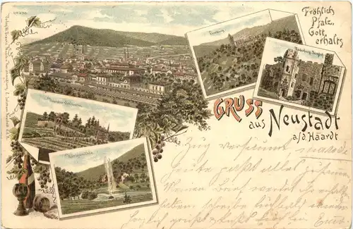 Gruss aus Neustadt an der Haardt - Litho -709338