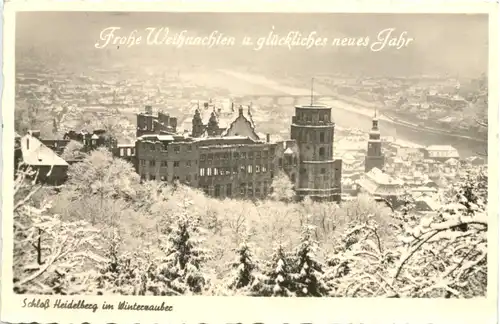 Heidelberg - Glückliches neues Jahr im Winter -709536