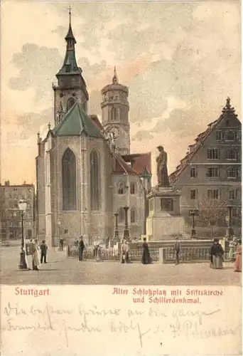 Stuttgart - Alter Schlossplatz - Reliefkarte -710324