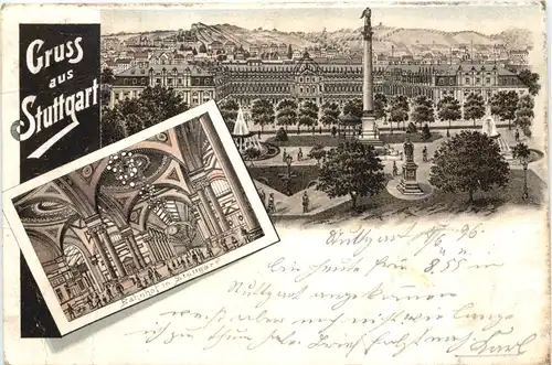 Gruss aus Stuttgart - Litho -710358