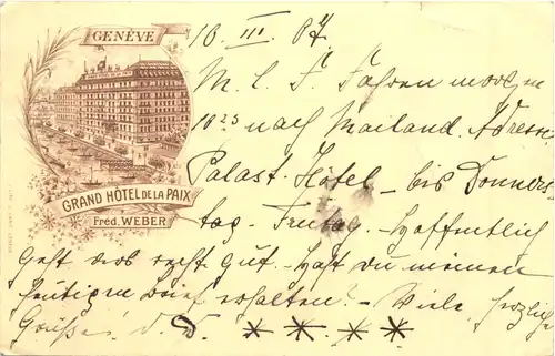 Geneve - Grand Hotel de la Paix -710802