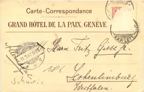 Geneve - Grand Hotel de la Paix -710802