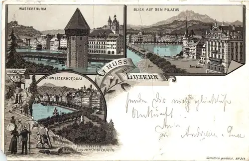 Gruss aus Luzern - Litho -710858