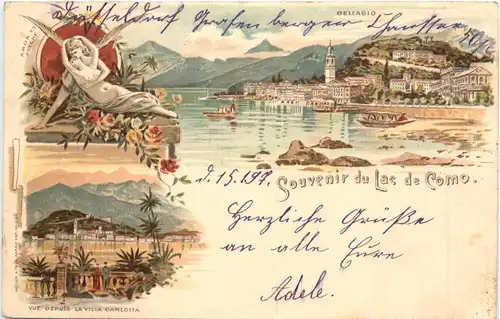 Souvenir du Lac de Como - Litho - Bellagio -710854