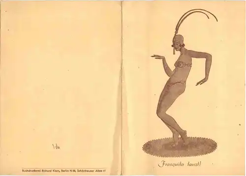 Berlin - Programm Restaurant Frasquita 1942 -711818