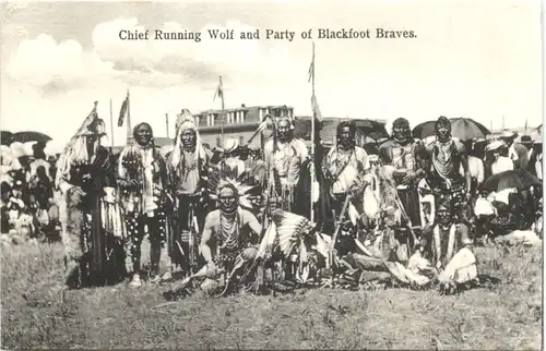 Chief Running Wolf and Party of Blackfoot Braves -711784