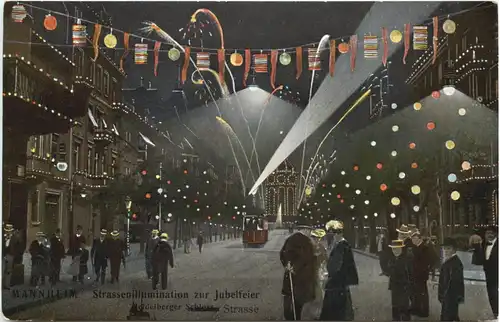 Mannheim - Strassenillumination zur Jubelfeier -711952