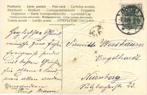 Kind und Storch - Prögekarte -712136