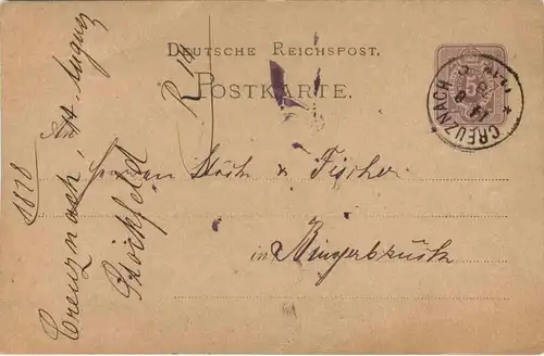 Kreuznach - Soolbäder Actien - Ganzsache 1878 -712412