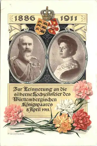 Silberne Hochzeit des Königpaares Württemberg -712626