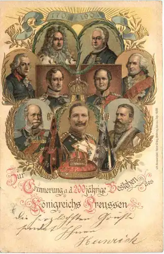 200jähriges Bestehen des Königreichs Preussen - Litho -712688