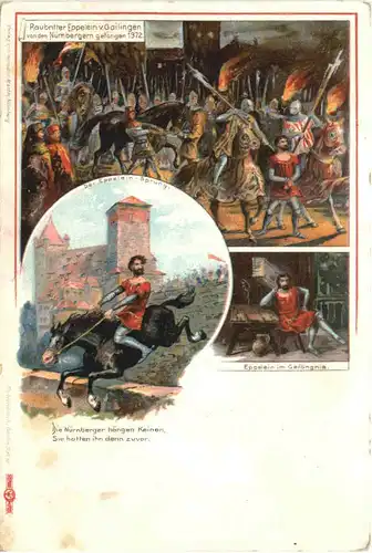 Nürnberg - Raubritter Eppelein - Litho -712760