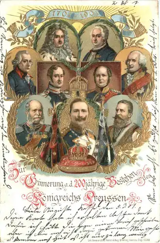 200jähriges Bestehen des Königreichs Preussen - Litho -712684