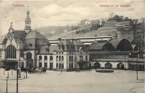 Coblenz - Bahnhof mit dem Karthause -712866