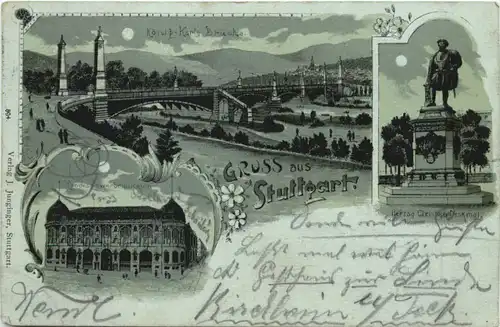 Gruss aus Stuttgart - Litho -712834