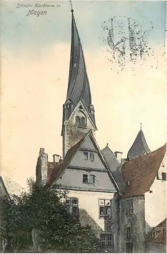 Mayen - Schiefer Kirchturm -712936